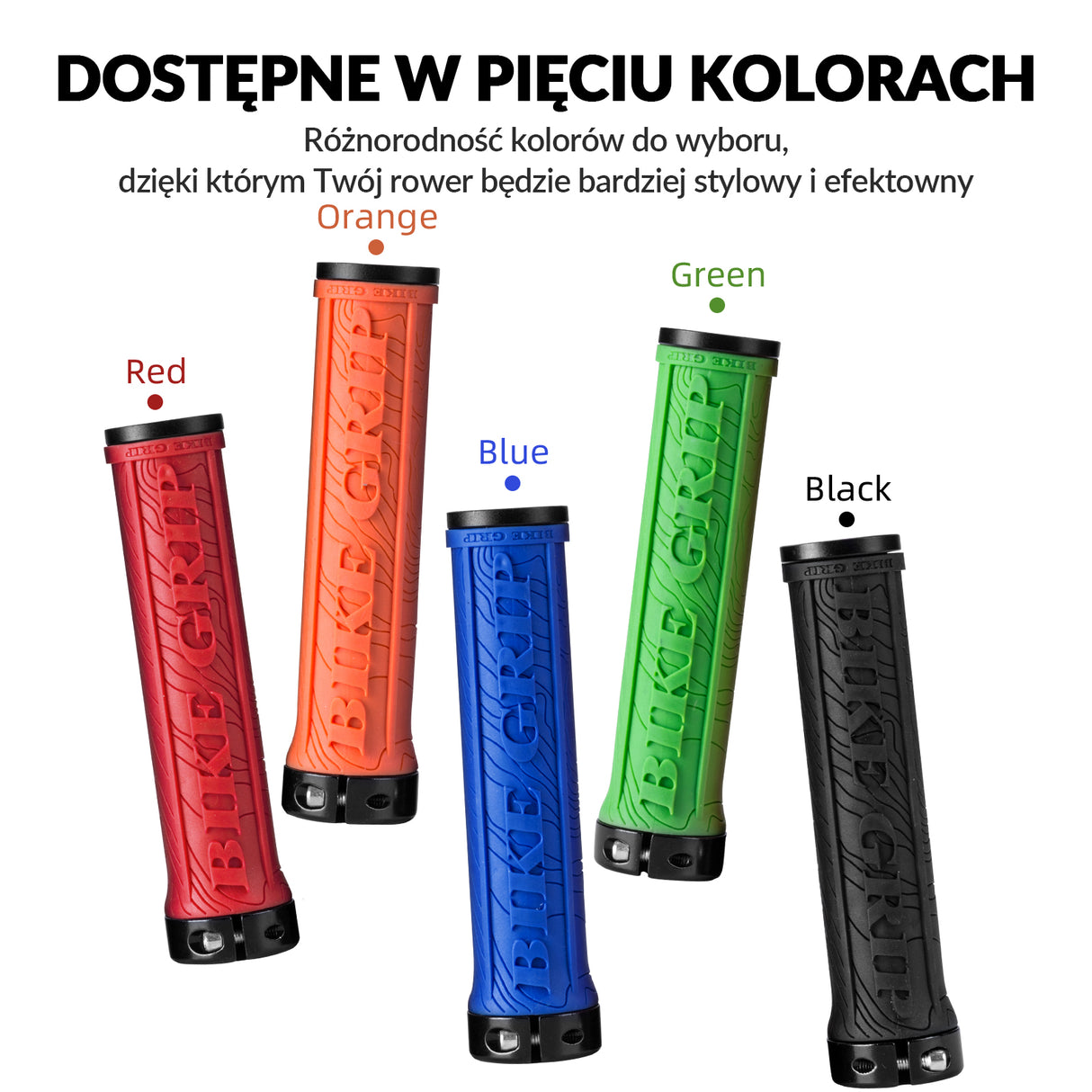 ROCKBROS Uniwersalne Chwyty Rowerowe Gripy 22mm - wiele kolorów do wyboru Pomarańczowy