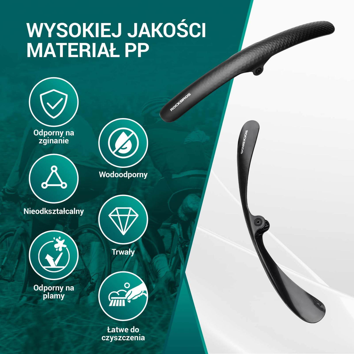 ROCKBROS Błotnik Rowerowy na Przód / Tył 700C przedni tylny 28" Błotniki