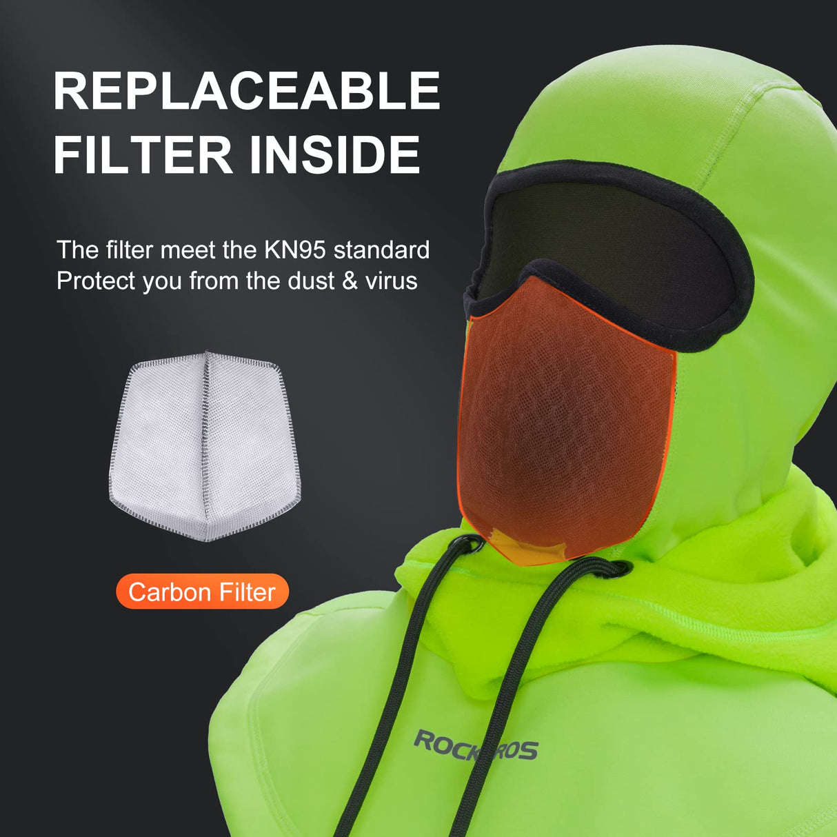 ROCKBROS Zimowa Kominiarka Rowerowa z Kapturem Kominiarki