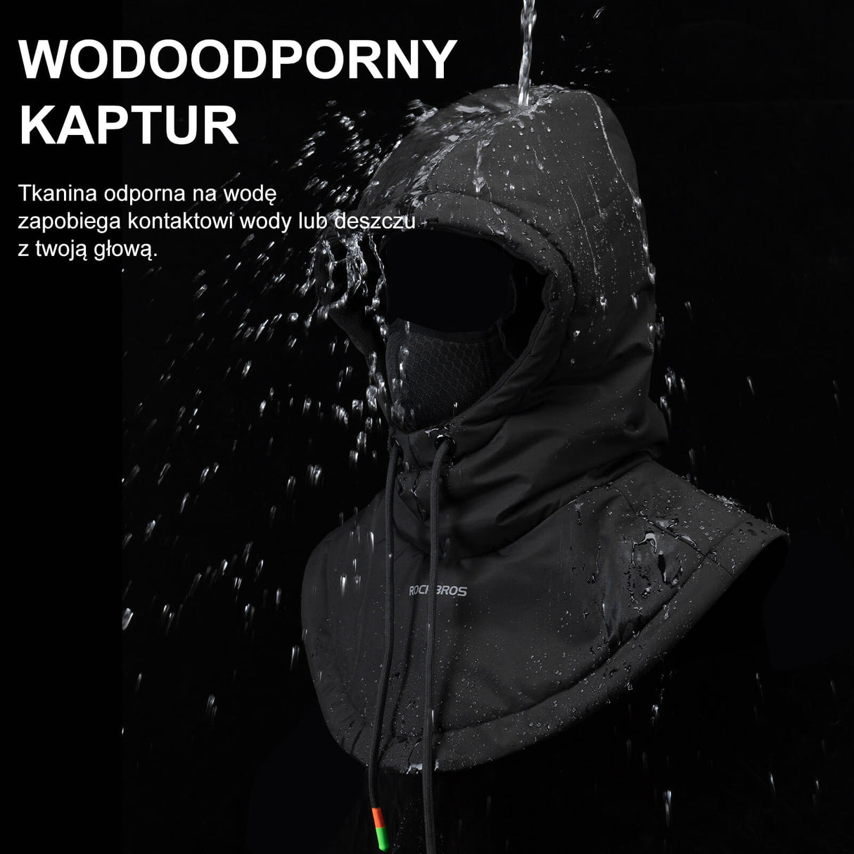ROCKBROS Zimowa Kominiarka Rowerowa z Kapturem Kominiarki