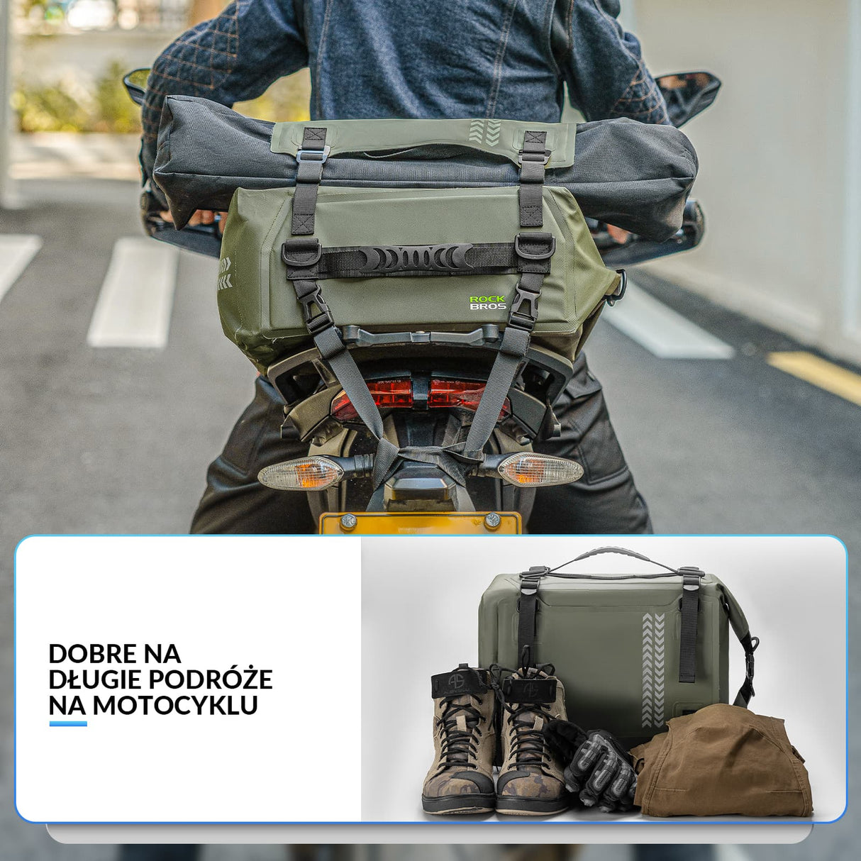 ROCKBROS Wodoodporna Sakwa Tylna na Motocykl 30 L-AS-096 Torby i sakwy motocyklowe