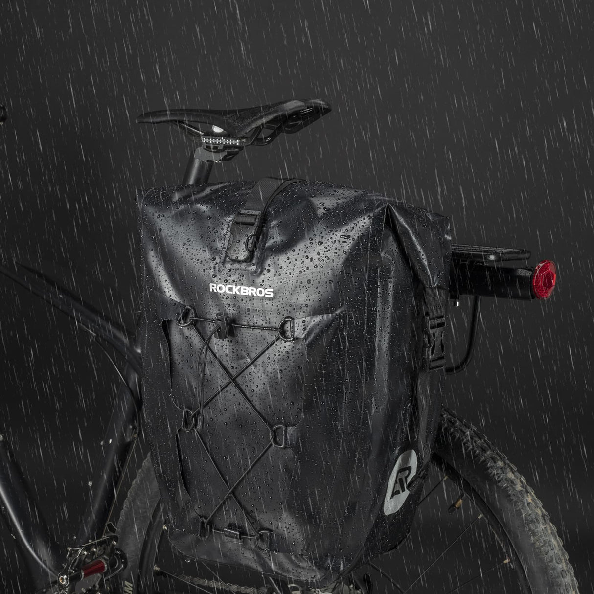 ROCKBROS 100% Wodoodporna Torba Bagażowa Pojemność 25L-32L z Systemem Roll-top-AS-002-2 Torby na bagażnik