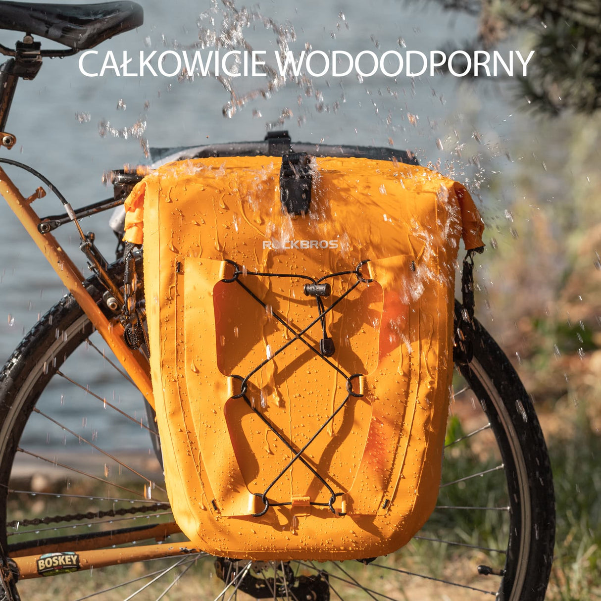 ROCKBROS 100% Wodoodporna Torba Bagażowa Pojemność 25L-32L z Systemem Roll-top-AS-002-2 Torby na bagażnik