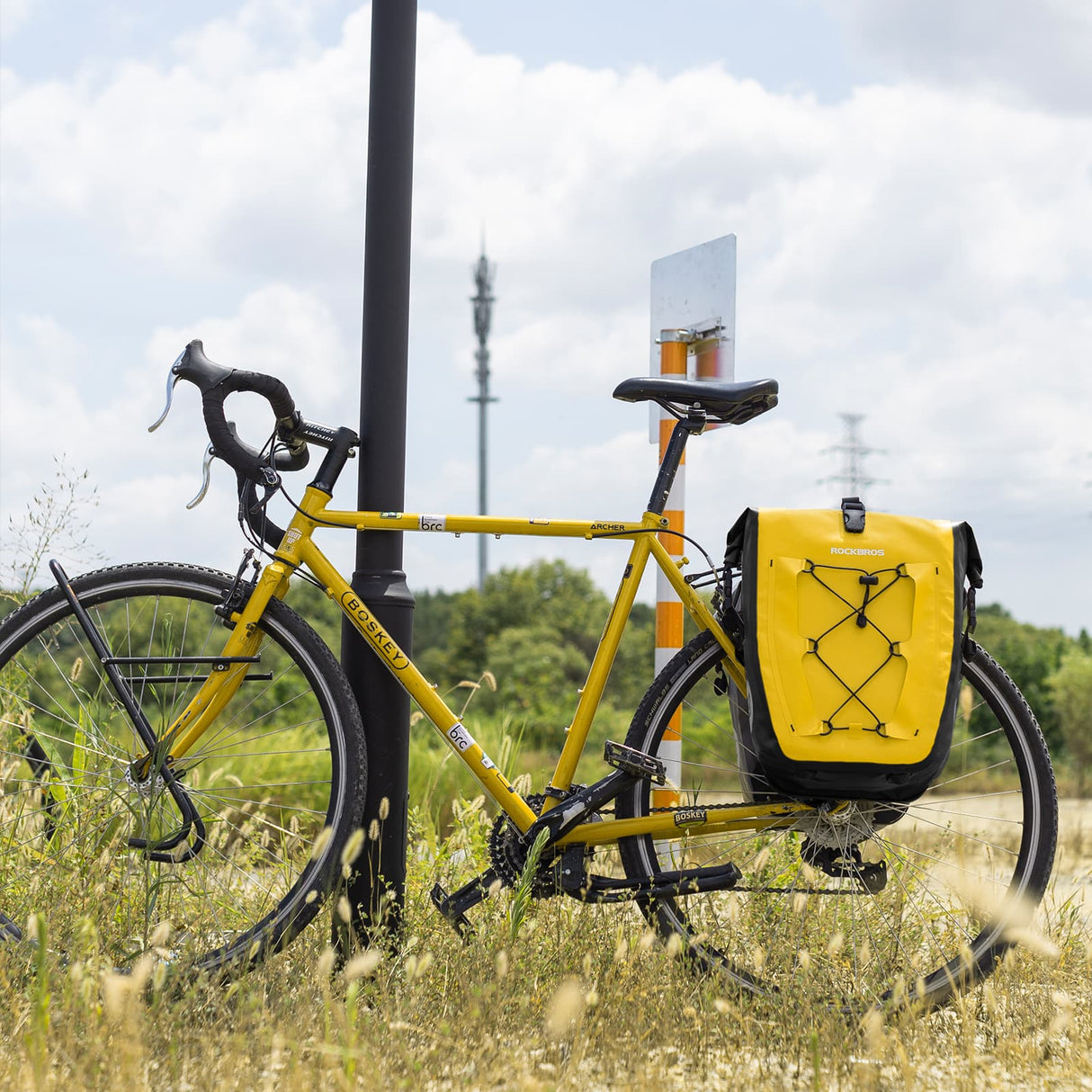 ROCKBROS 100% Wodoodporna Torba Bagażowa Pojemność 25L-32L z Systemem Roll-top-AS-002-2 Torby na bagażnik