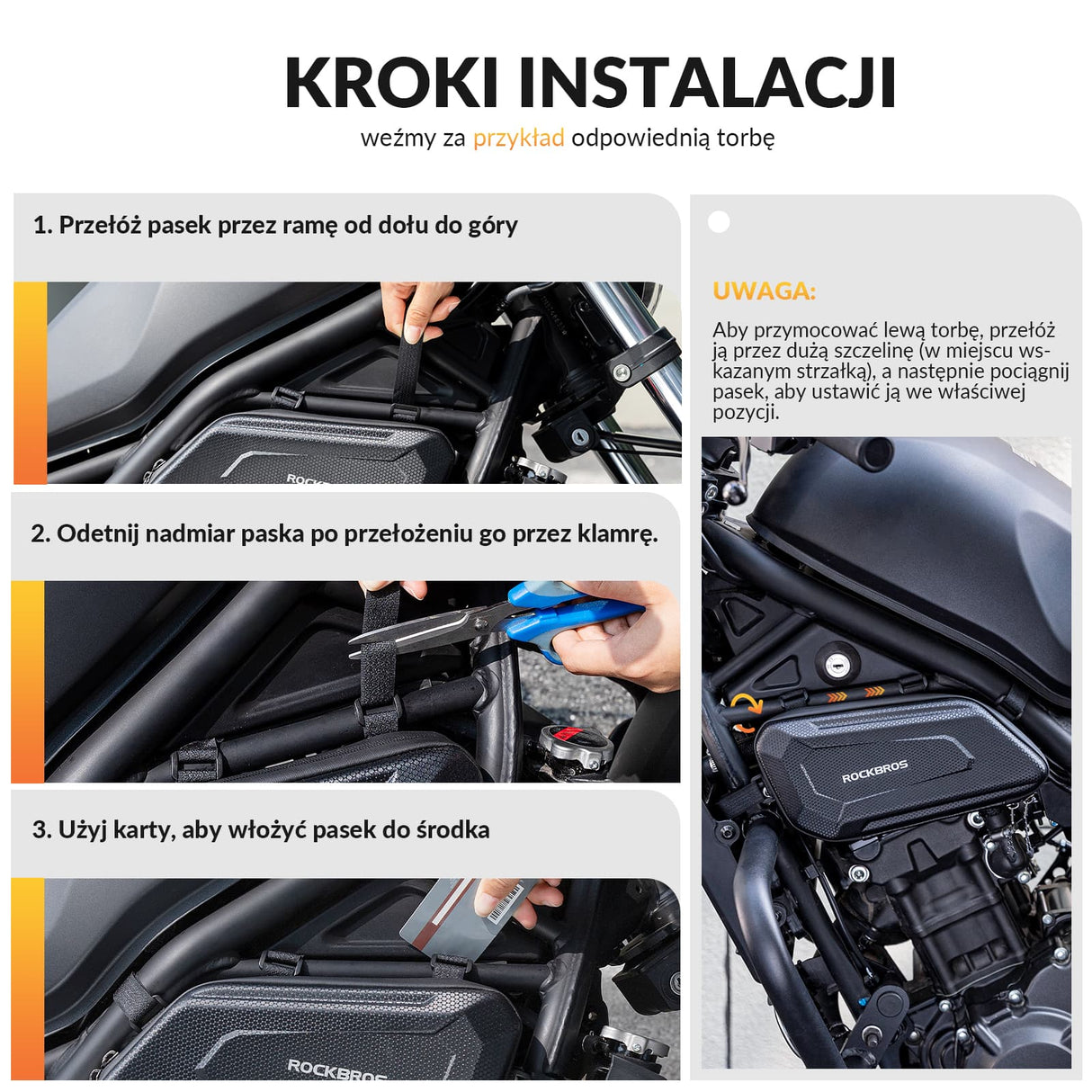 ROCKBROS Twarda Sakwa Boczne Do Motocykla 1.5L Lewo/Prawo-B106 Torby i sakwy motocyklowe