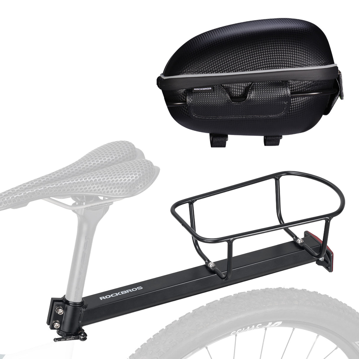 ROCKBROS Wodoodporna Torba na Bagażnik Rowerowy + Zestaw Bagażnika z Systemem Quick Release Bagażniki