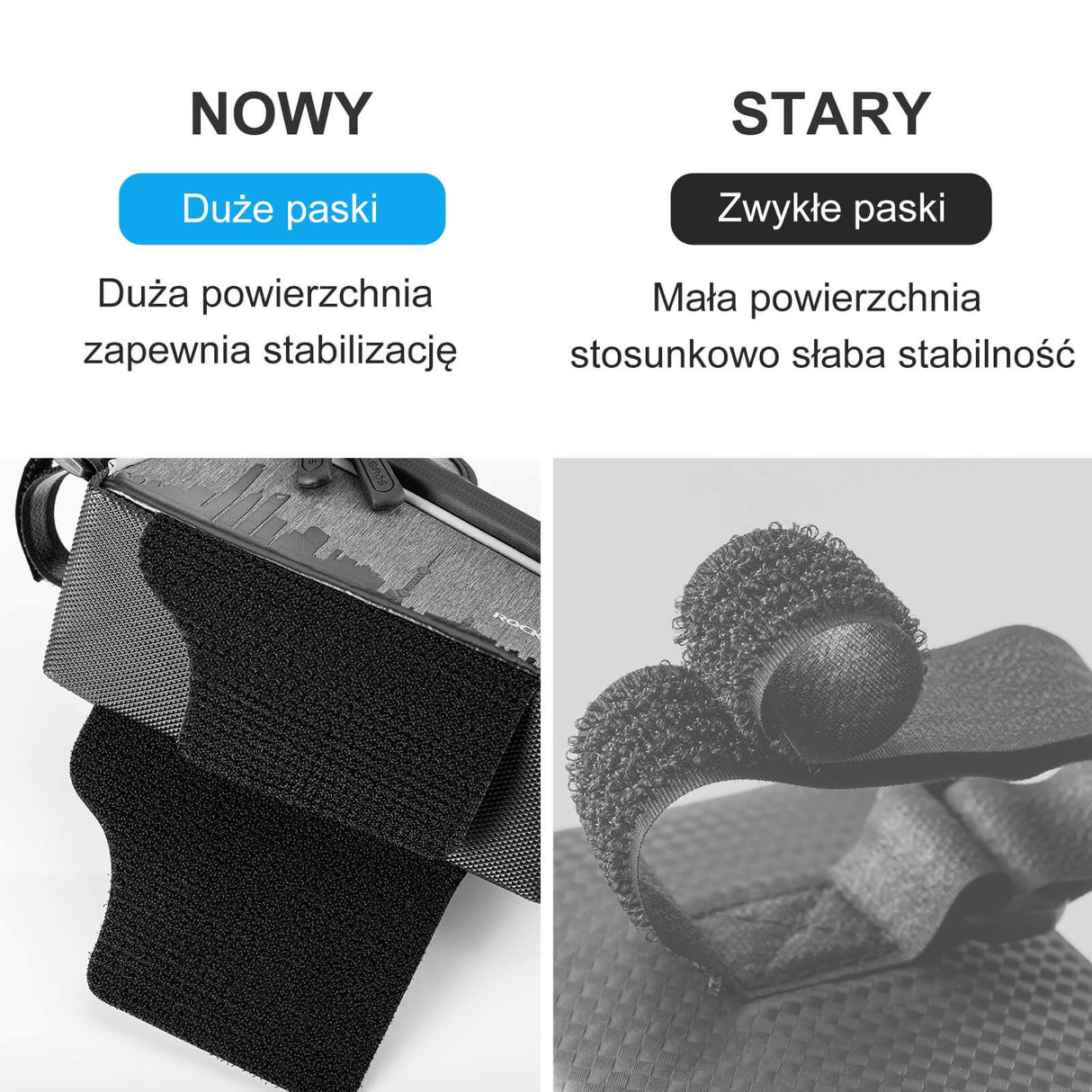 ROCKBROS Wodoodporna Torba na Ramę Rowerową z Kieszenią na Telefon do 6,5‘’ Torby z uchwytem na telefon