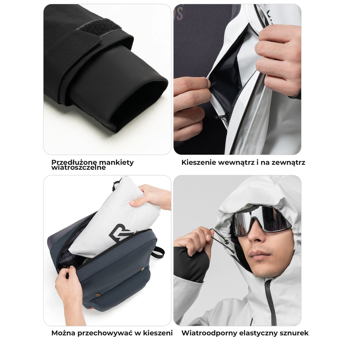 ROCKBROS Męska Podgrzewana Kurtka Rowerowa Wiatroodporna Z Grafenu Z 3-stopniową Regulacją-YPW067 Kurtki