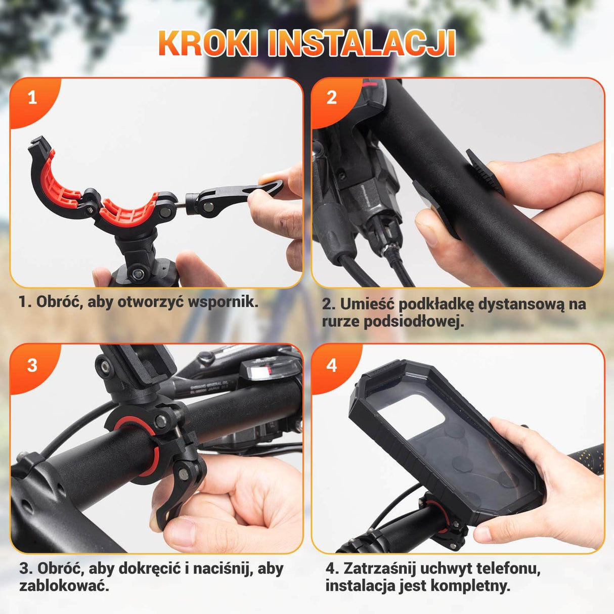 ROCKBROS Uchwyt na Telefon do Ekranów 6,7 Cala Uchwyty na telefon