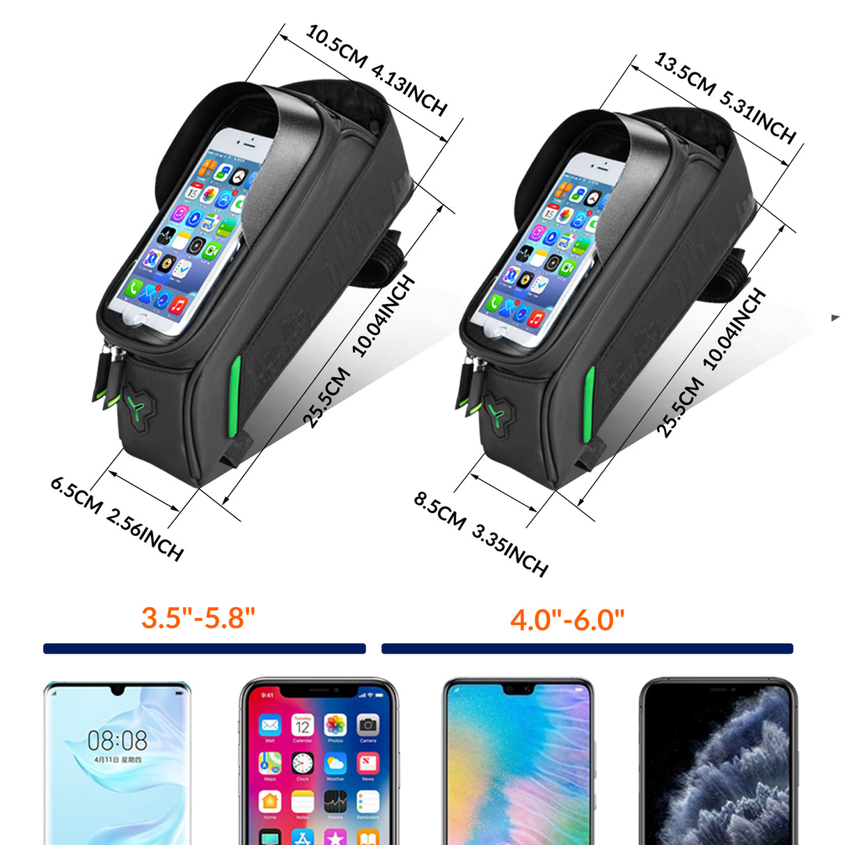 ROCKBROS Wodoszczelna Torba na Ramę z Dotykowym Panelem na Telefon Torby z uchwytem na telefon