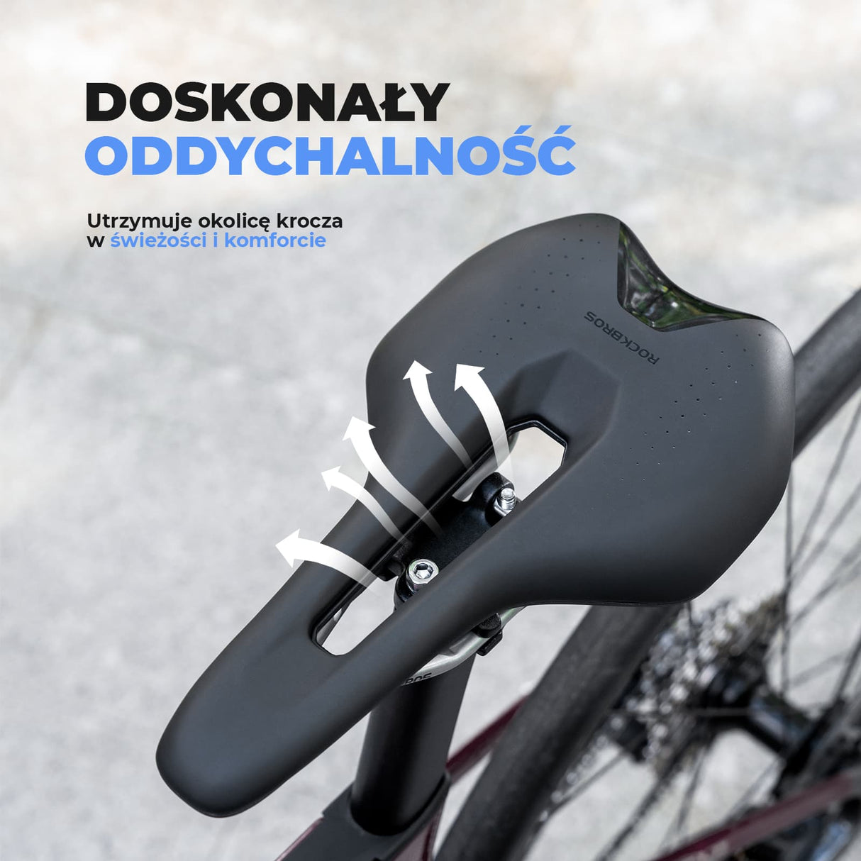 ROCKBROS Wygodne Siodełko Rowerowe Dla Mężczyzn i Kobiet-RK145-RK155 Siodełka rowerowe