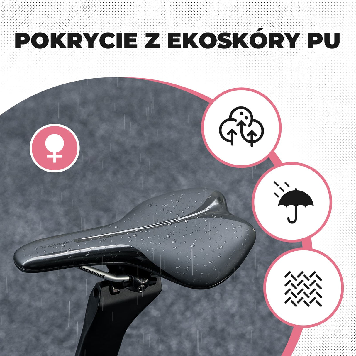 ROCKBROS Wygodne Siodełko Rowerowe Dla Mężczyzn i Kobiet-RK145-RK155 Siodełka rowerowe