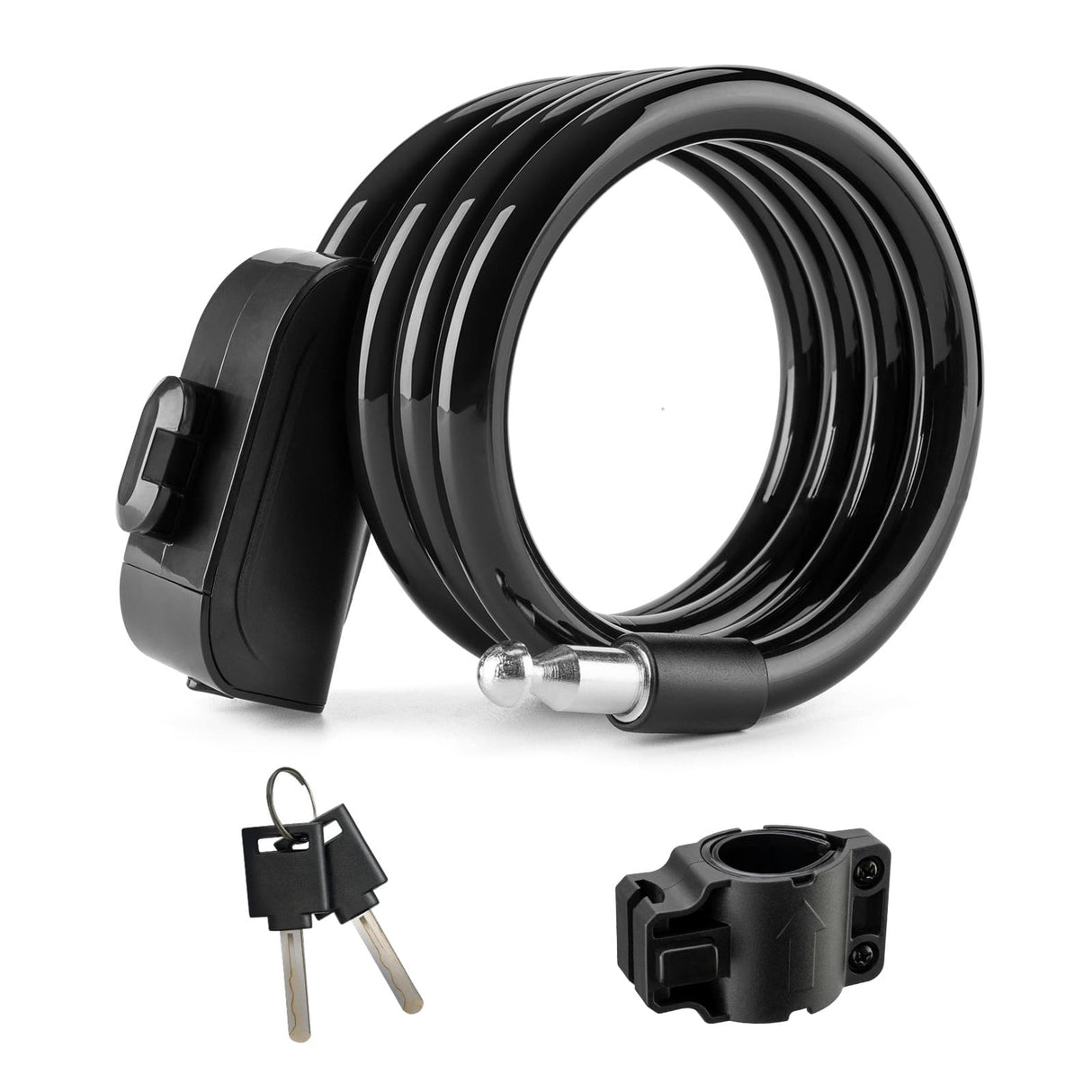 ROCKBROS Zapięcie Rowerowe 110 cm / 11 mm Wytrzymałe, Bezpieczne i Uniwersalne ZapięciaCzarny