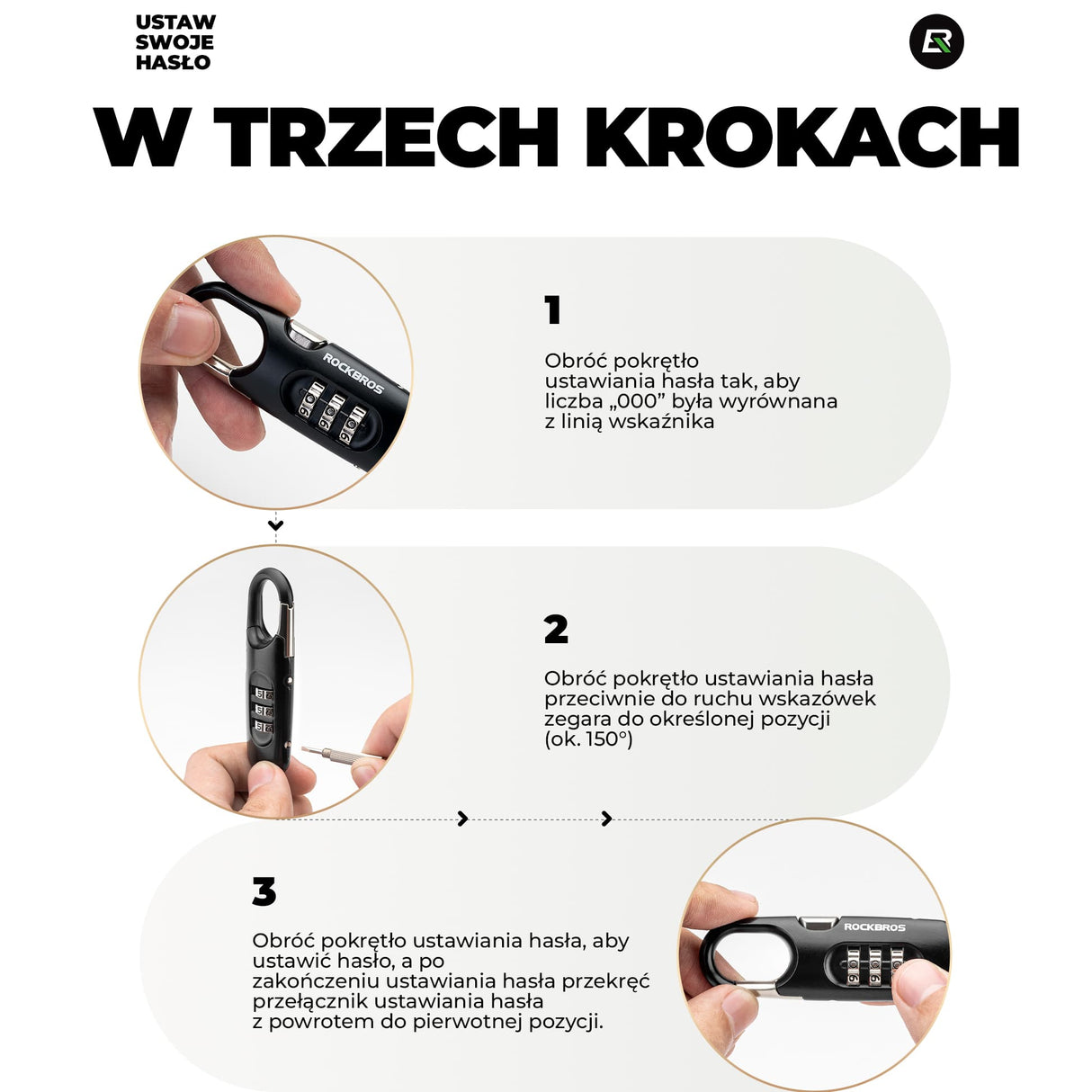 ROCKBROS Zapięcie Rowerowe Kabel Antykradzieżowy Na Kod 150 cm-PL3001 Zapięcia