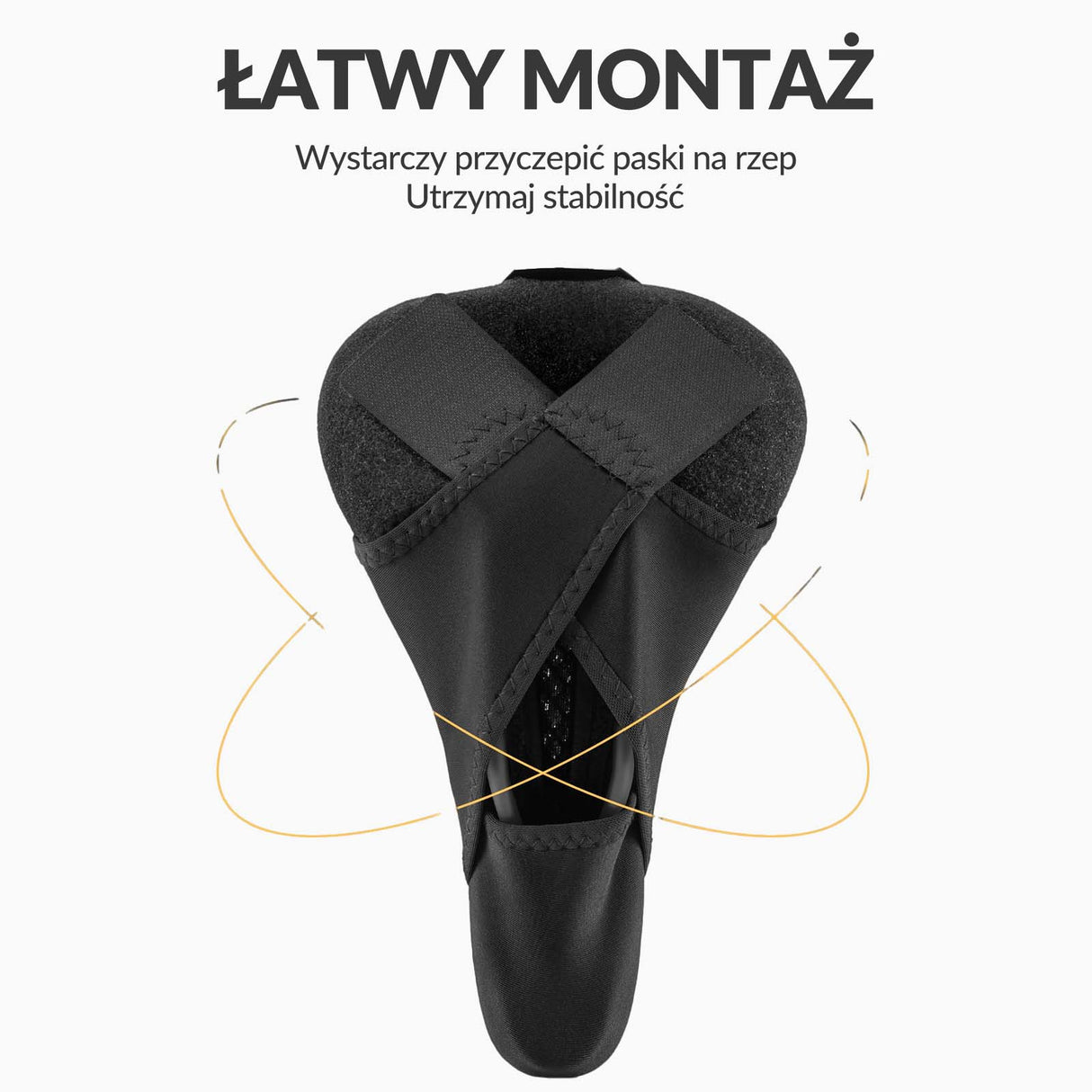 ROCKBROS Żelowa Osłona Nakładka na Siodełko Rowerowe z Tylnymi Światłami Nakładki na siodełka