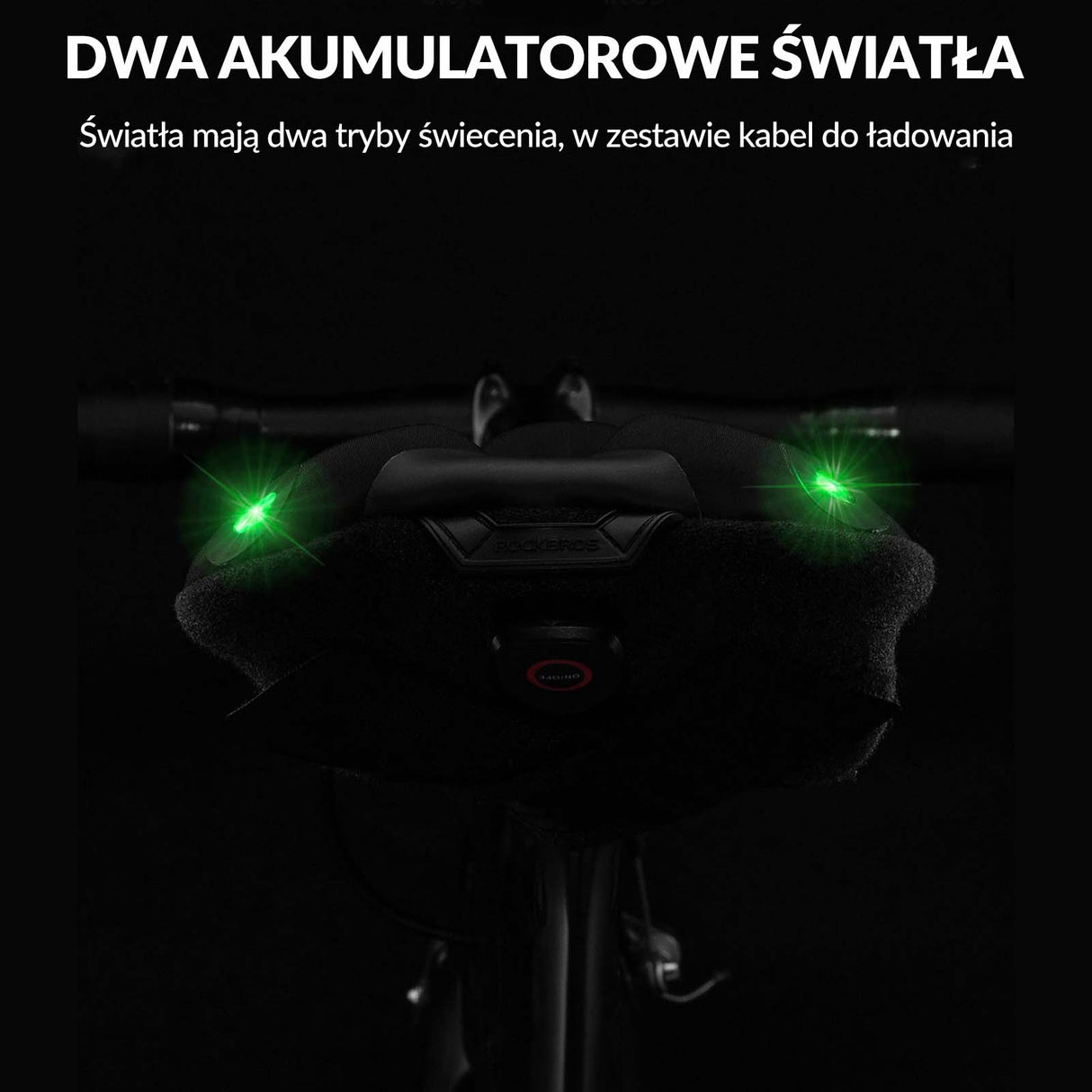 ROCKBROS Żelowa Osłona Nakładka na Siodełko Rowerowe z Tylnymi Światłami Nakładki na siodełka