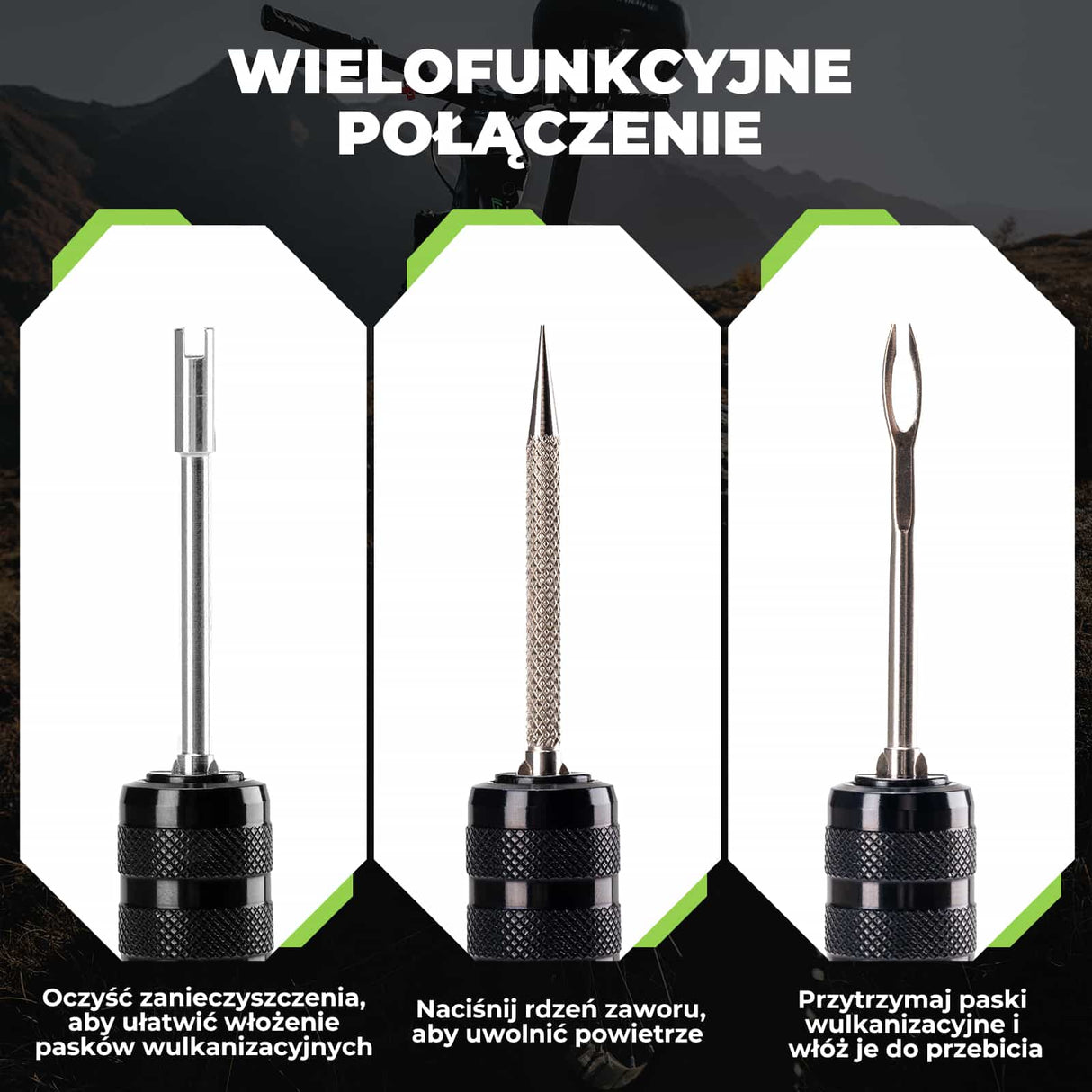 ROCKBROS Narzędzie Do Naprawy Opon Rowerowych 3 W 1 -BG-9901 Narzędzia do naprawy roweru