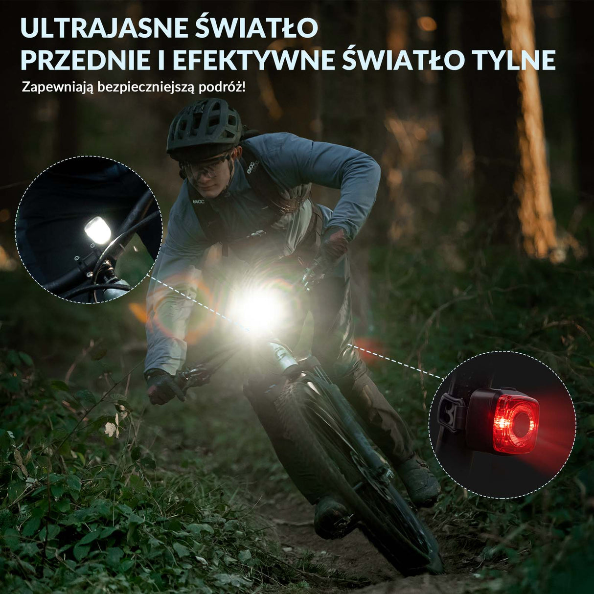 ROCKBROS Przednie Światło Rowerowe Światła rowerowe