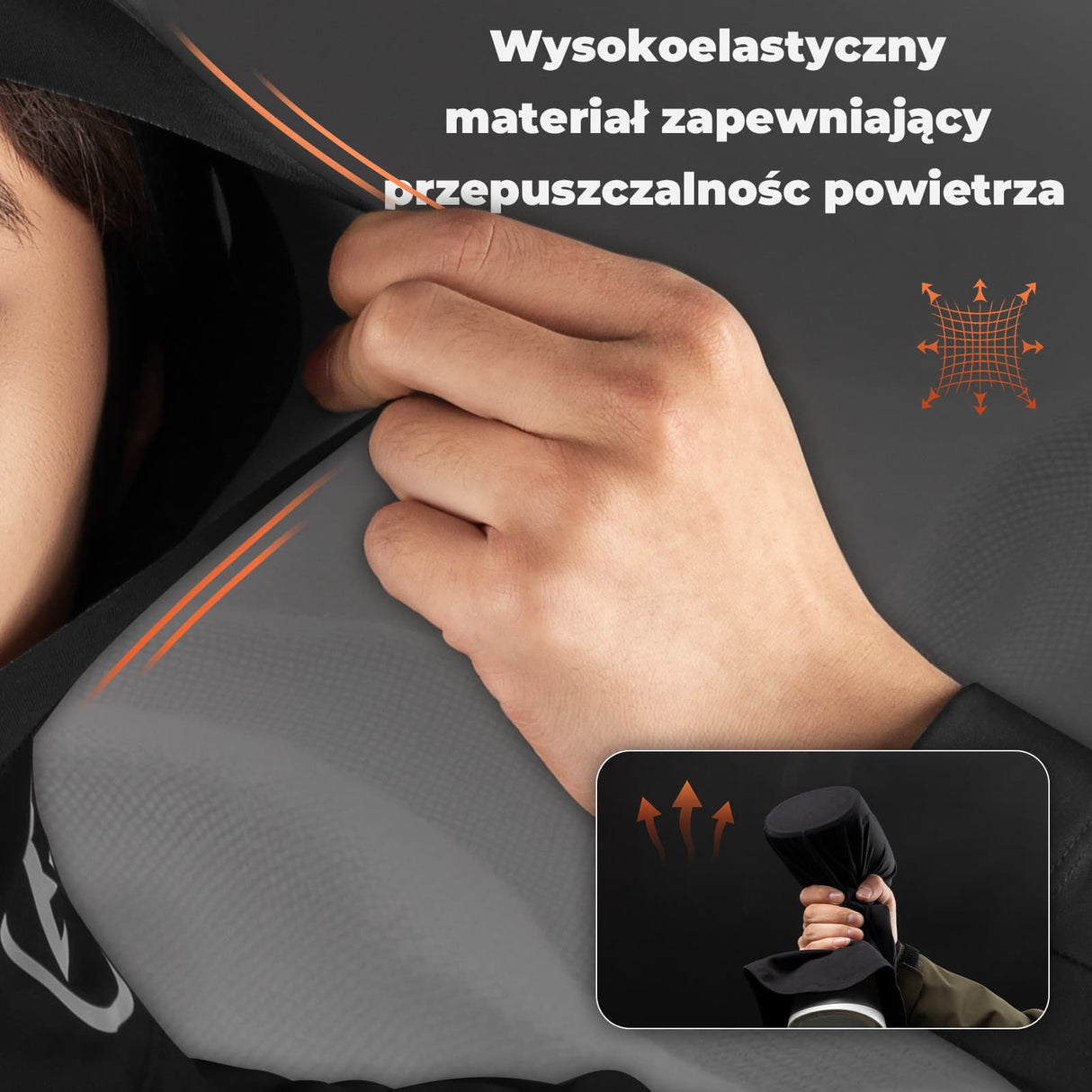 ROCKBROS Kominiarka Z Antypoślizgową Podszewką I Odkrytą Twarzą-LF70681 Kominiarki
