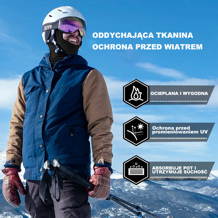 ROCKBROS Zestaw 2 szt. Kominiarka Jesienno-Zimowa Wiatroszczelna Przeciwpyłowa Oddychająca Jeden Rozmiar-LF7345 Kominiarki