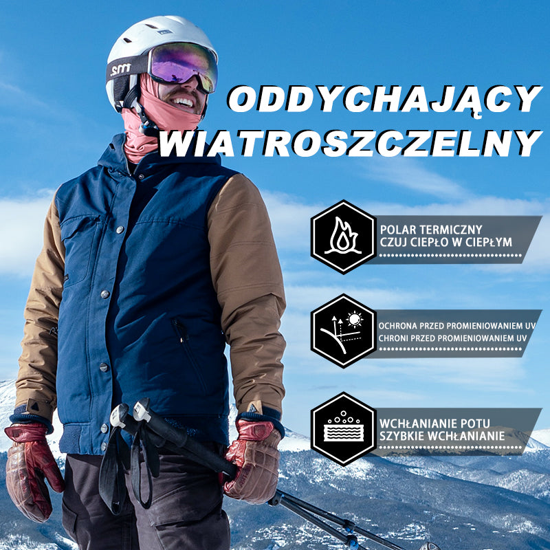 ROCKBROS Zestaw 2 szt. Kominiarka Jesienno-Zimowa Wiatroszczelna Przeciwpyłowa Oddychająca Jeden Rozmiar-LF7345 Kominiarki