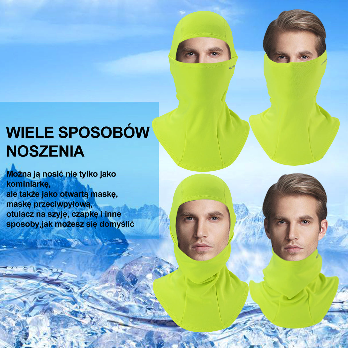 Kominiarka Jesienno-Zimowa Wiatroszczelna Przeciwpyłowa Oddychająca Jeden Rozmiar-LF7345