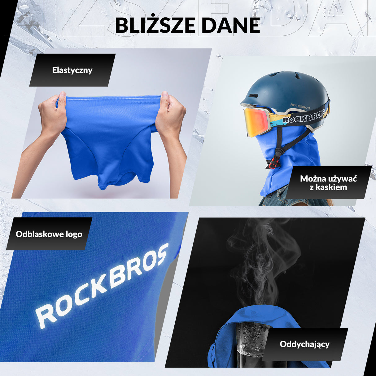 Kominiarka Jesienno-Zimowa Wiatroszczelna Przeciwpyłowa Oddychająca Jeden Rozmiar-LF7345