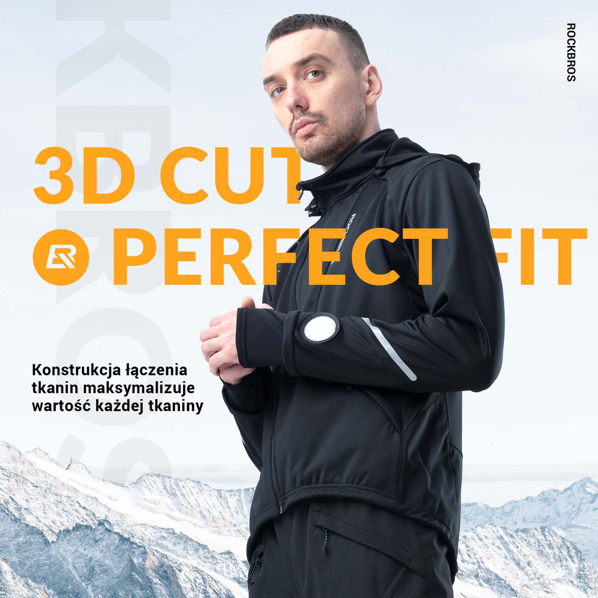 ROCKBROS ROCKBROS Zimowa Kurtka Rowerowa Męska Wodoodporna Wiatroszczelna M-4XL Kurtki