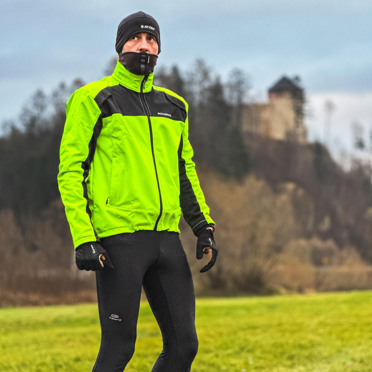 ROCKBROS Zimowa Wiatroodporna Kurtka Rowerowa Typu Softshell Mężczyźni -YPW055 Kurtki