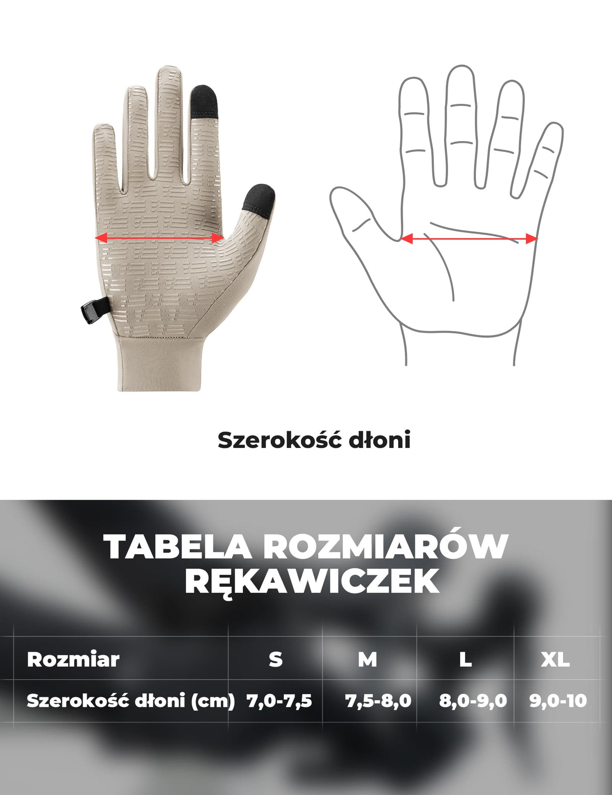 Zimowe Rękawice Rowerowe Z Grafenem Oddychające 5–15°C– S414