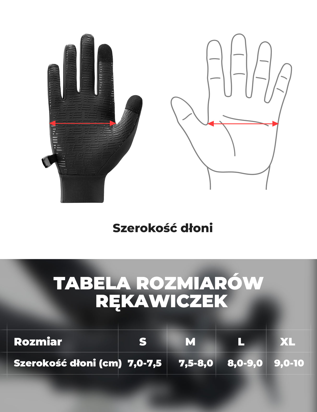 Zimowe Rękawice Rowerowe Z Grafenem Oddychające 5–15°C– S414
