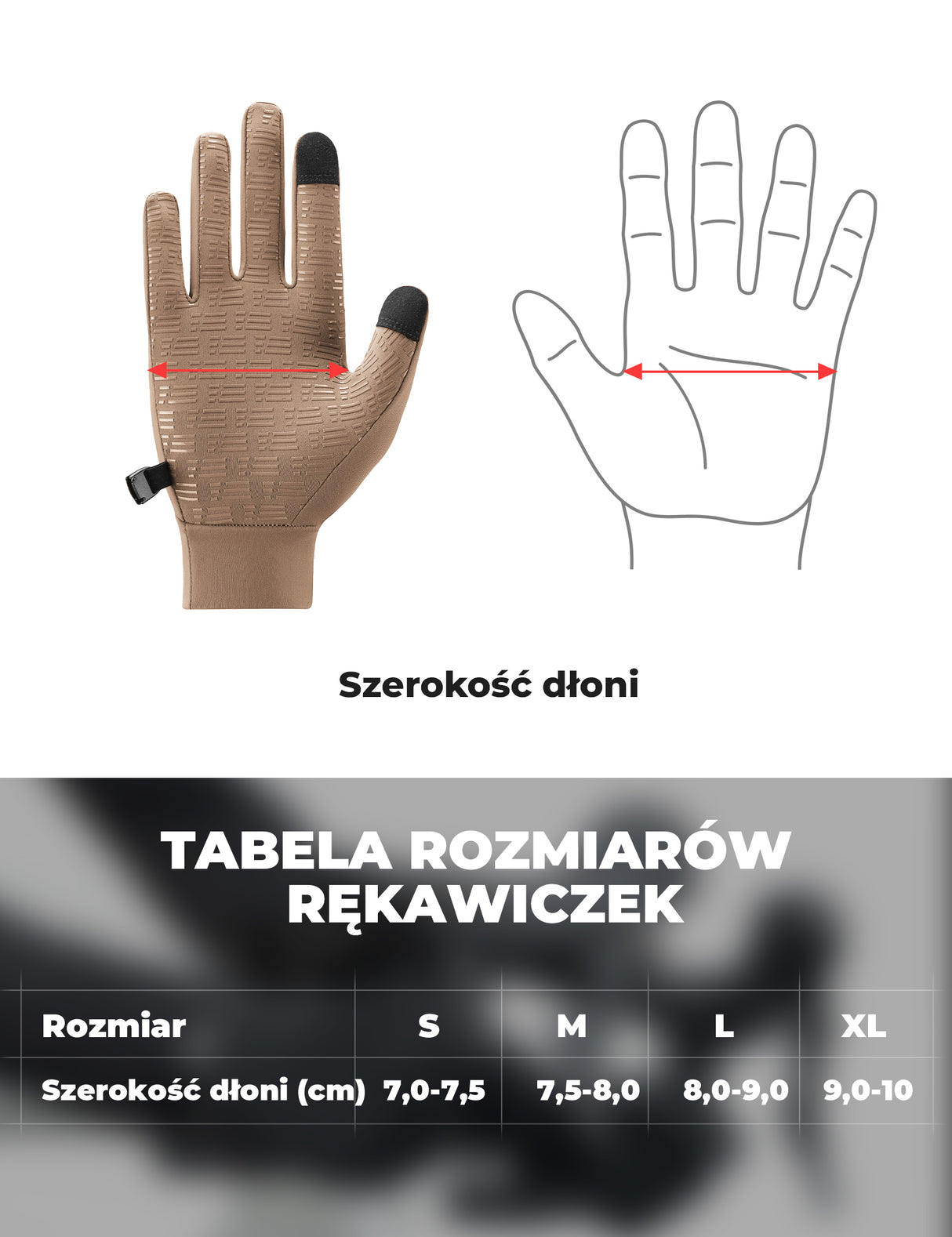 Zimowe Rękawice Rowerowe Z Grafenem Oddychające 5–15°C– S414