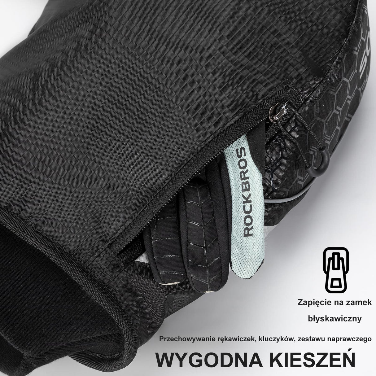 ROCKBROS Rękawice Zimowe na Kierownicę Rowerową Duża Wersja Rękawice na kierownice