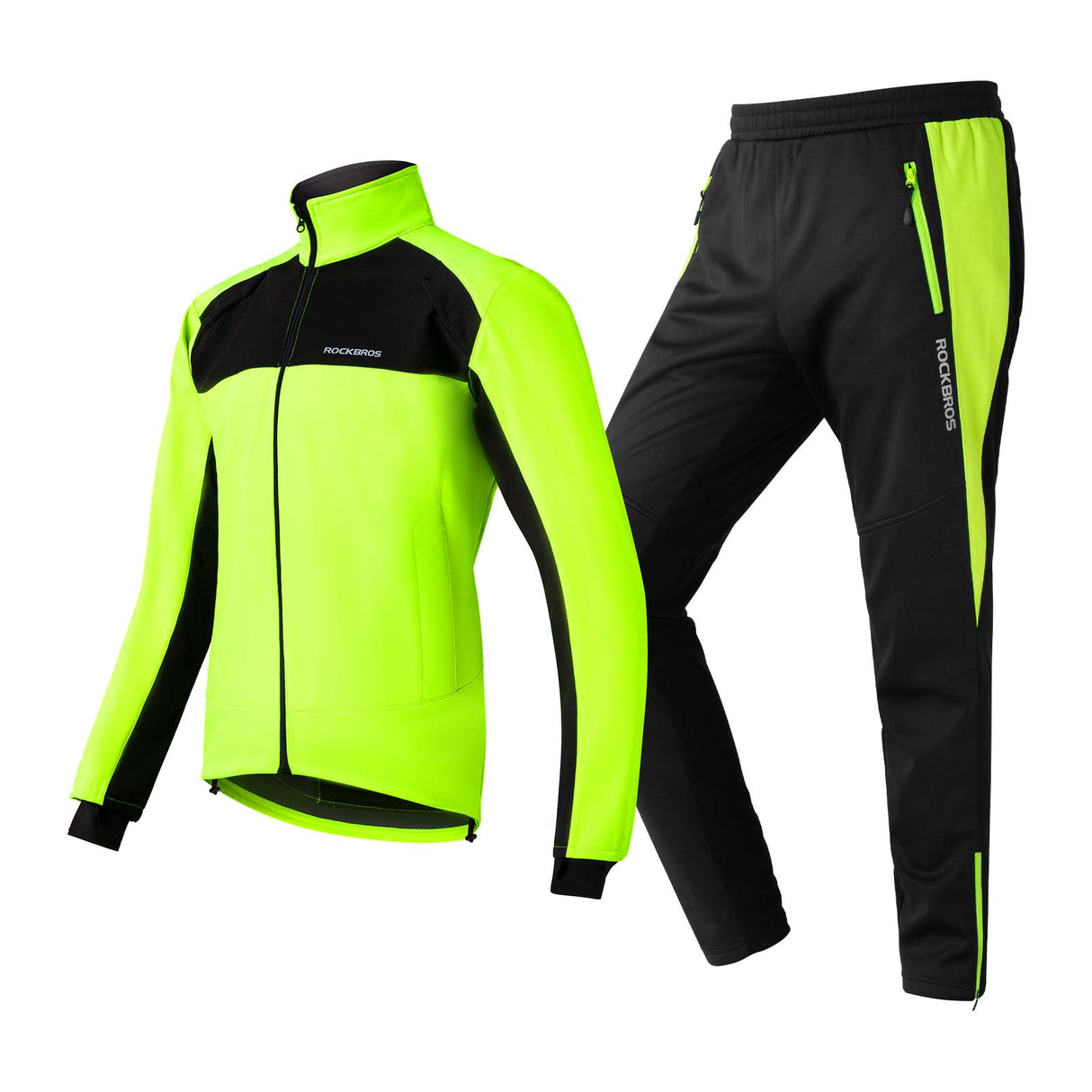 ROCKBROS Męska Zimowa Kurtka I Spodnie Rowerowe Zestawy odzieży