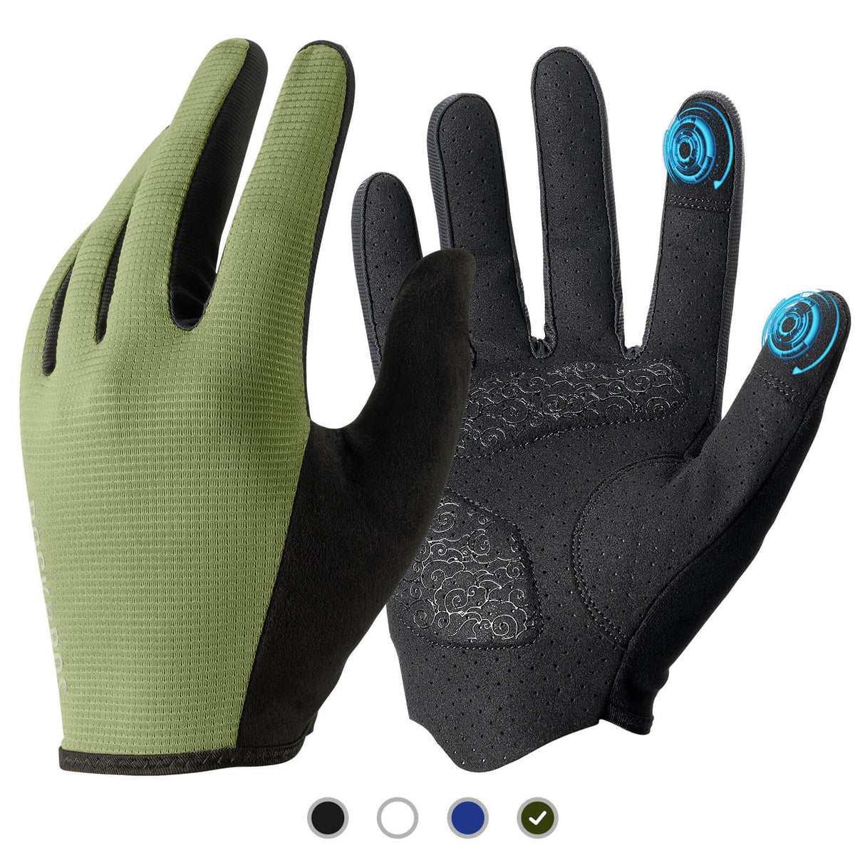 ROCKBROS ROAD TO SKY Rękawiczki Rowerowe Wiosna Lato Kolarskie Dotykowe Oddychające Unisex RękawiczkiOliwkowoszary M