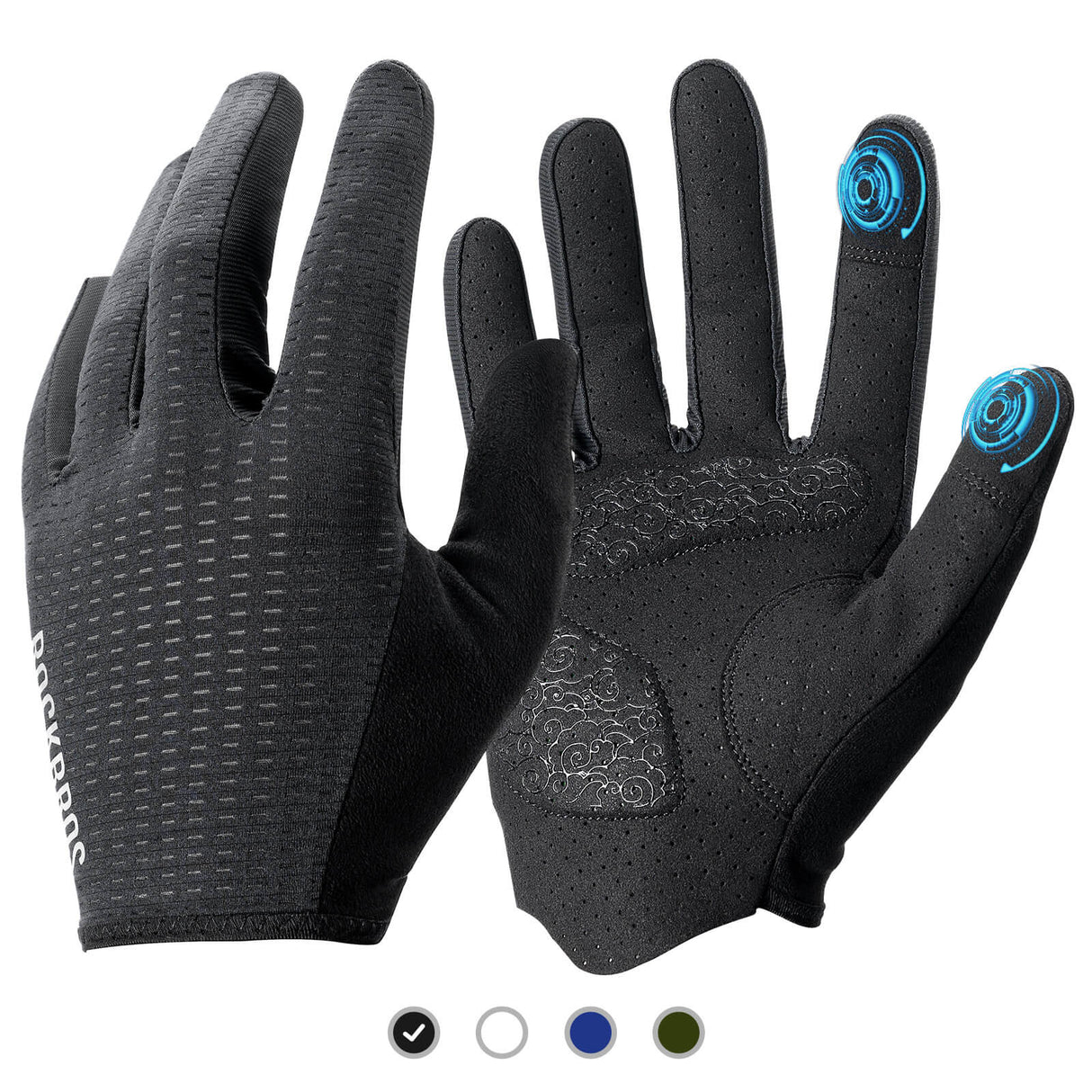 ROCKBROS ROAD TO SKY Rękawiczki Rowerowe Wiosna Lato Kolarskie Dotykowe Oddychające Unisex RękawiczkiCzarny M