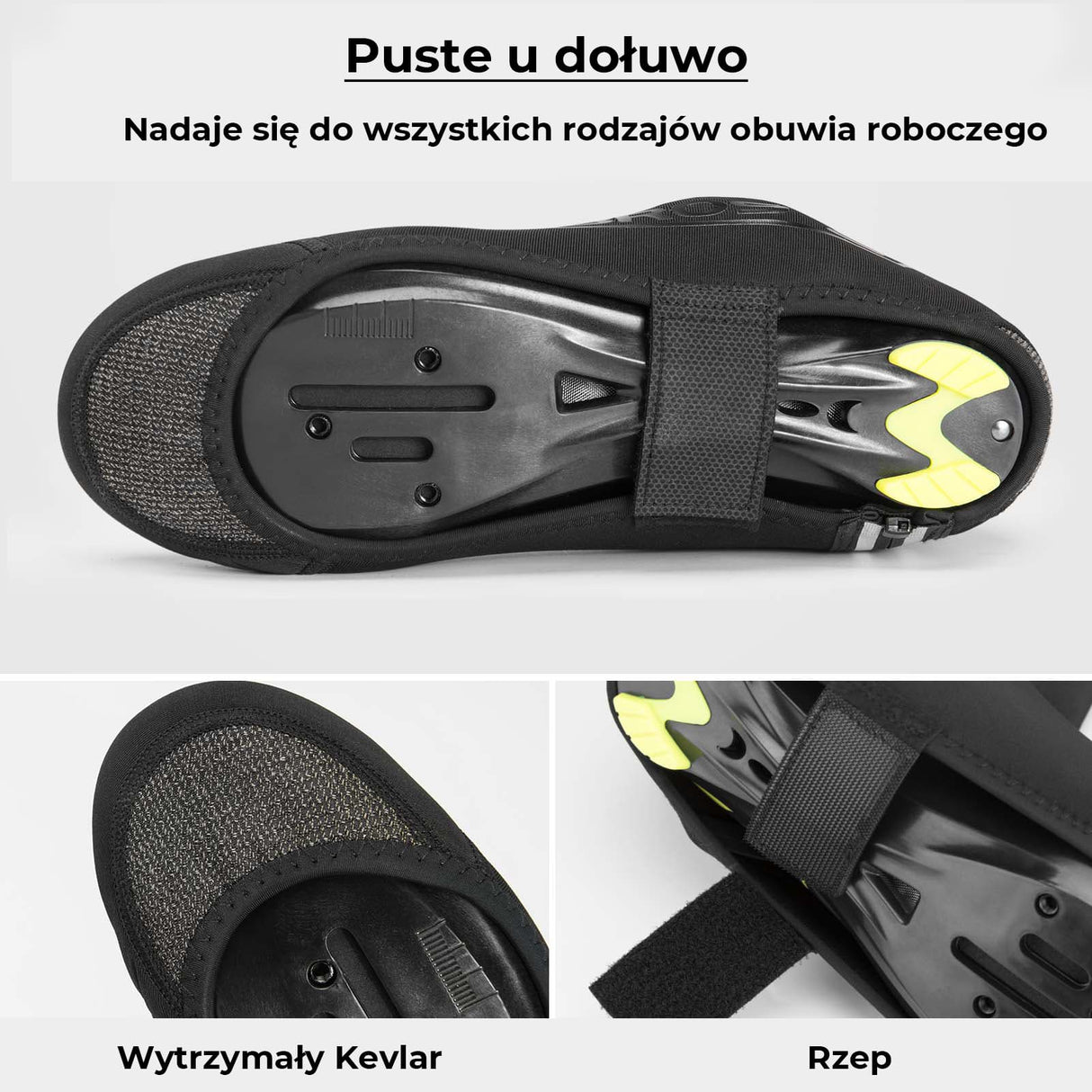 ROCKBROS Ocieplacze na Palce Wysokie Odblaskowe Zimowe Ochraniacze na buty