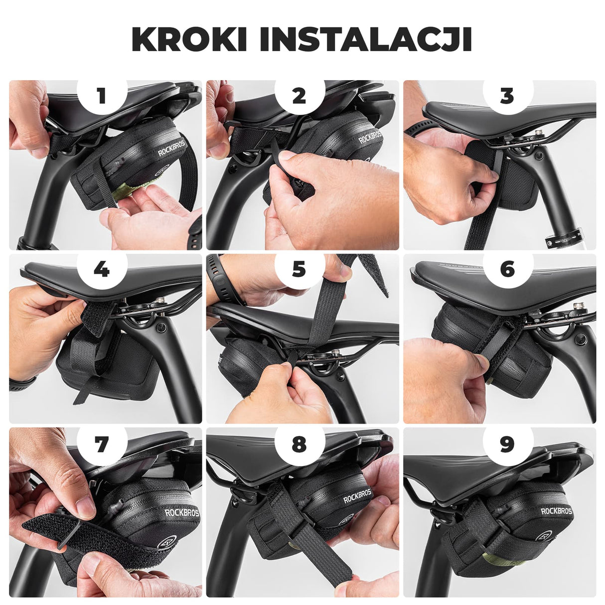 ROCKBROS Kompaktowa Torba Podsiodłowa 0,35 L - F006 Torby podsiodłowe