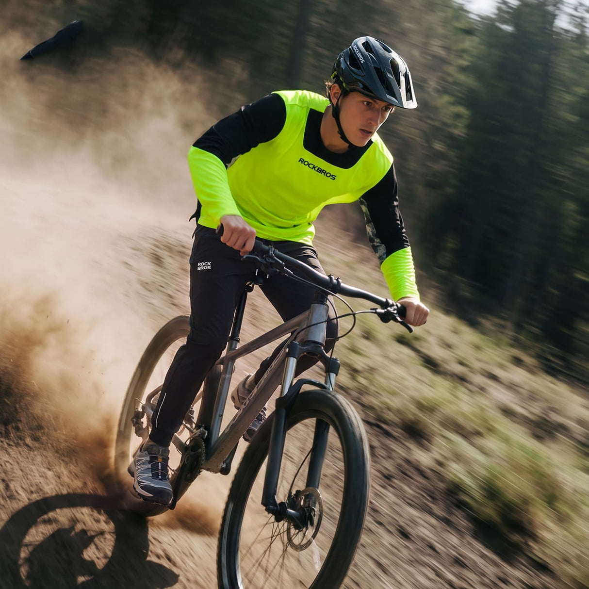 ROCKBROS Męska Koszulka Rowerowa MTB z Długim Rękawem Szybkoschnąca I Oddychająca - YPW088 Koszulki