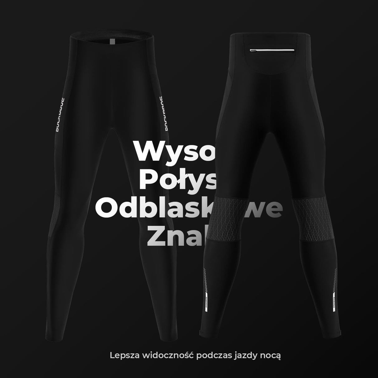 ROCKBROS Długie Spodnie Rowerowe dla Mężczyzn Polar 3 Kieszenie-YDCK003 Spodnie