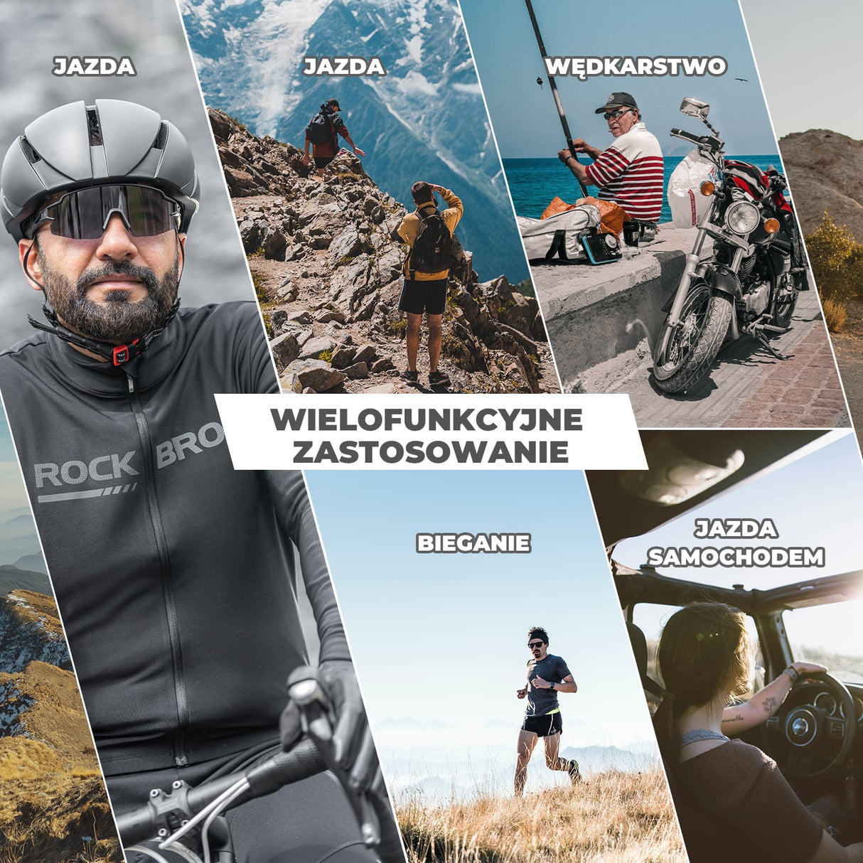 ROCKBROS Okulary Polaryzacyjne Kolarskie UV Gogle Rowerowe Sportowe-SP204 Okulary i gogle