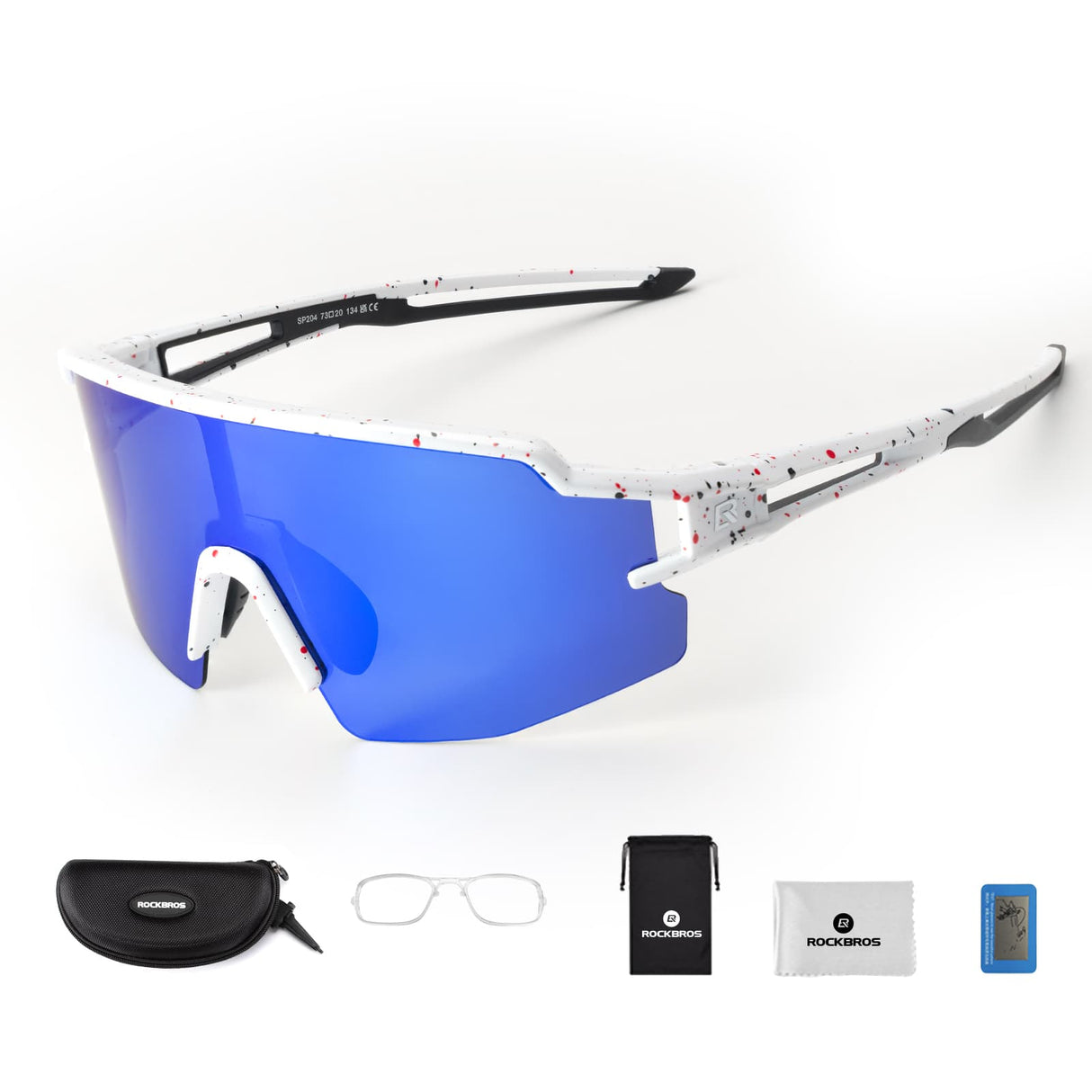 ROCKBROS Okulary Polaryzacyjne Kolarskie UV Gogle Rowerowe Sportowe-SP204 Okulary i gogleNavy