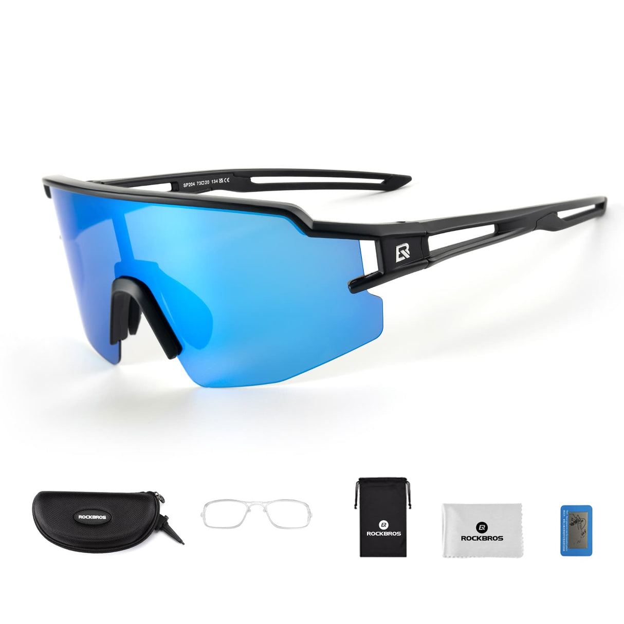ROCKBROS Okulary Polaryzacyjne Kolarskie UV Gogle Rowerowe Sportowe-SP204 Okulary i gogleNiebieski