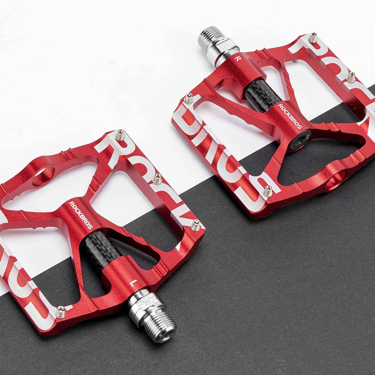 ROCKBROS Pedały Rowerowe 9/16" Aluminiowe Antypoślizgowe z Uszczelnionymi Łożyskami -K307T Pedały rowerowe