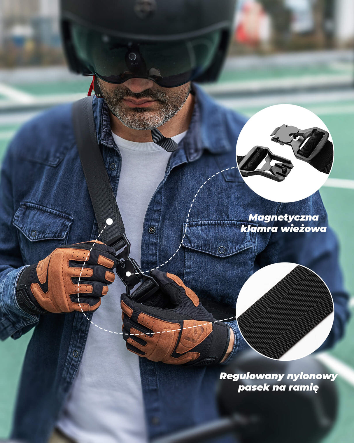 ROCKBROS Torba na ramię 3,5L Wielofunkcyjny Odpowiedni na Motocykle i Rowery-H23 Torba na ramię