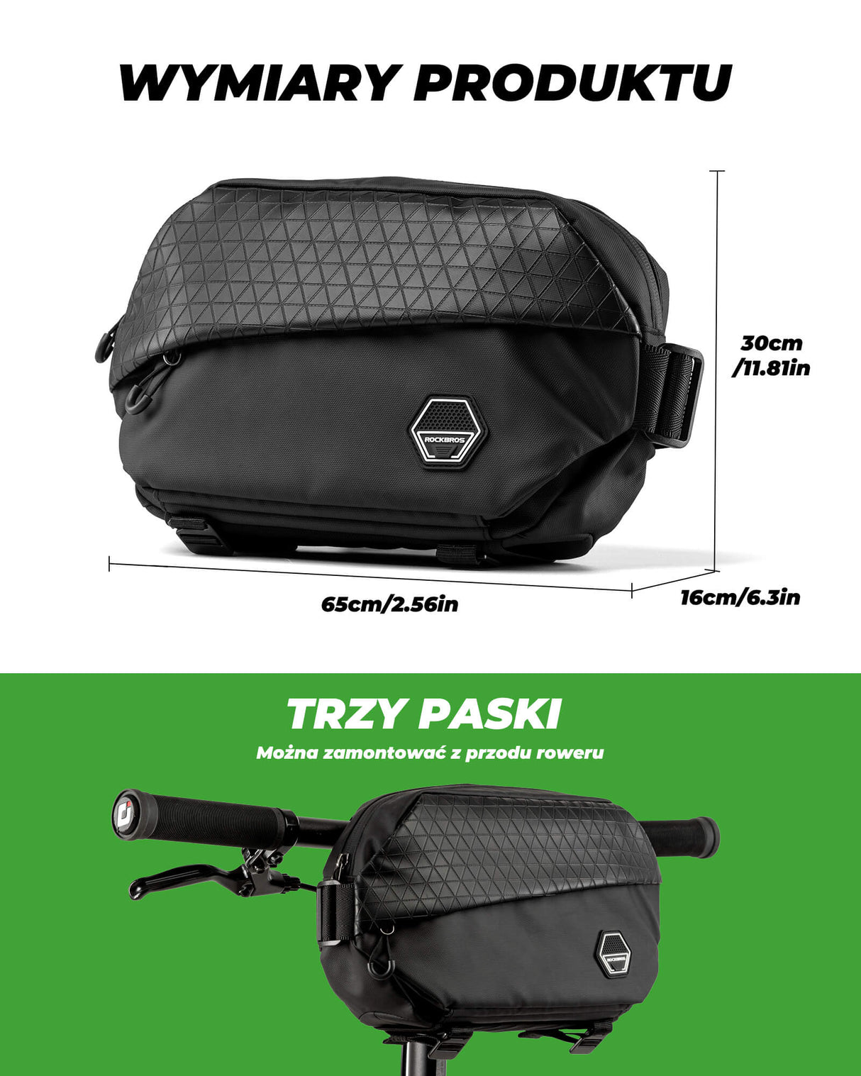 ROCKBROS Torba na ramię 3,5L Wielofunkcyjny Odpowiedni na Motocykle i Rowery-H23 Torba na ramię