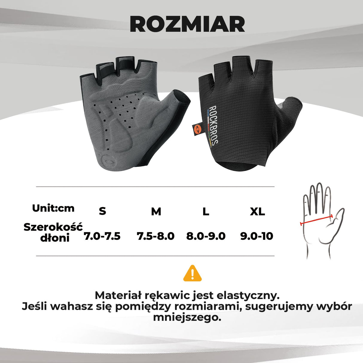 ROAD TO SKY ROAD TO SKY Wygodne, Amortyzujące Rękawiczki Rowerowe Z Półpalcami-TLS005 Rękawiczki