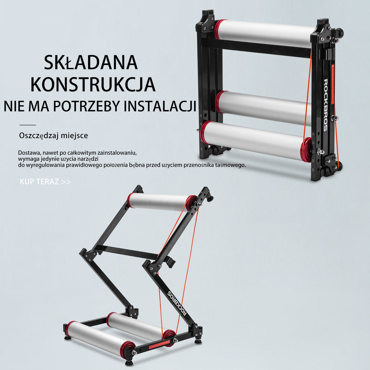 ROCKBROS Regulowane Rolki Treningowe Rowerowe-W5W Stojaki do naprawy rowerów