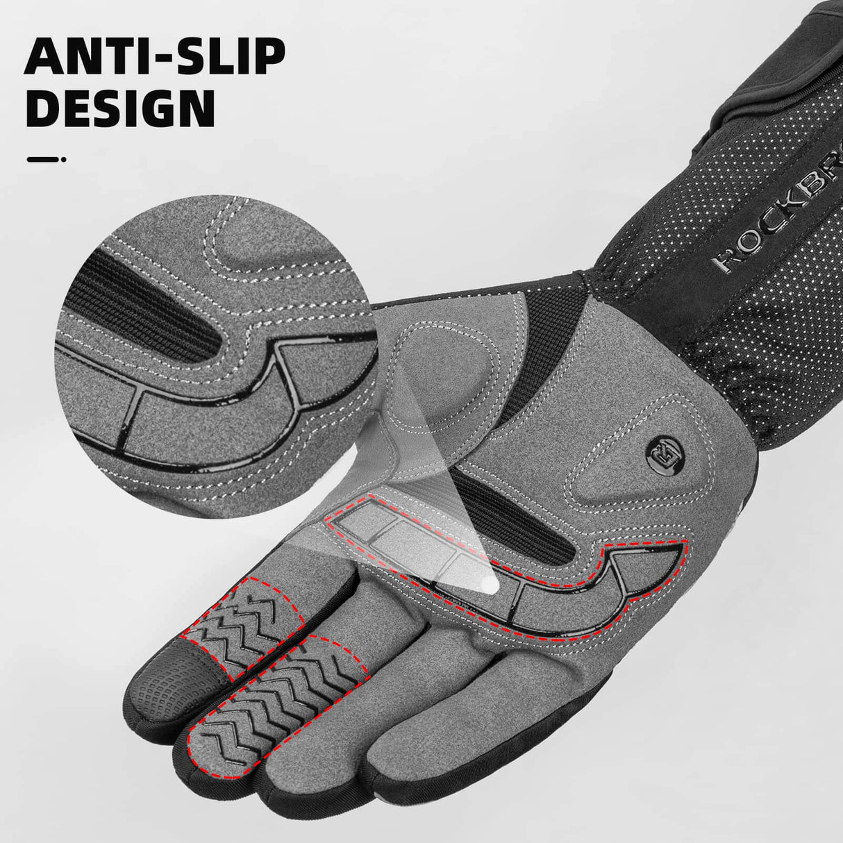 ROCKBROS Rękawiczki Rowerowe Zimowe Podgrzewane Akumulator 5V Unisex M-XL Rękawiczki