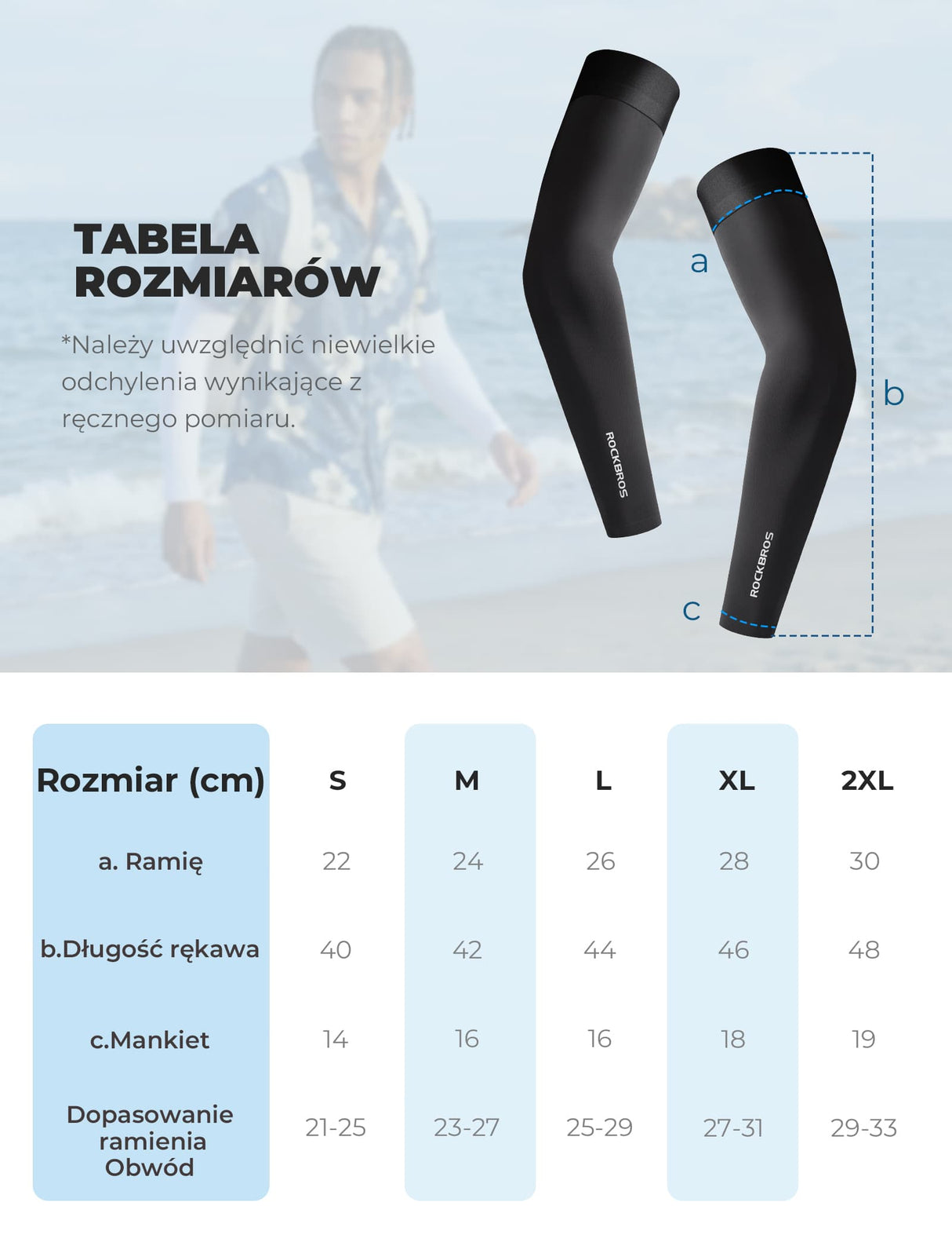 Rękawki Rowerowe z Jedwabiu Lodowego - XT096
